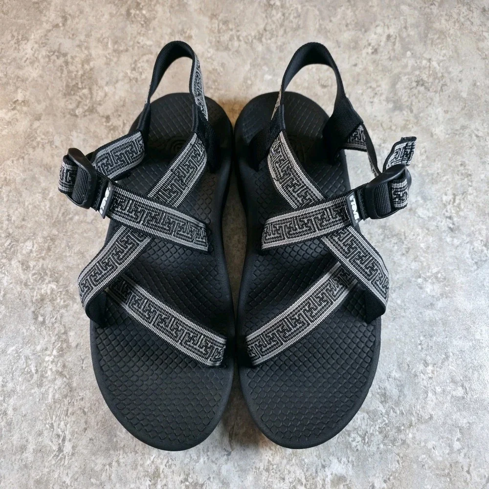 TEVA Men's Size 12 Black Aztec Original River Hiking Trail Sandals NEW